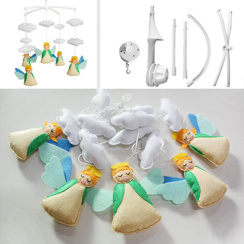 Angels Infant Musical Mobile for Crib - Nursery Decor for Boys & Girls, Hanging Toy for Baby's Room.