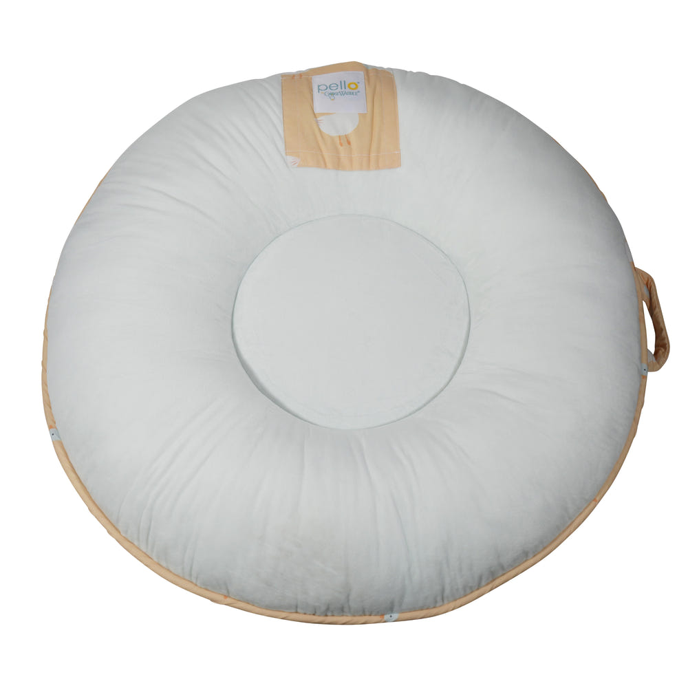 Puddles Whispering Blue Floor Cushion for babies, soft and cozy, perfect for playtime and relaxation.