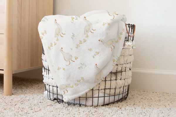 Baby Animals Ducks and Chicks - Vintage Baby Blanket