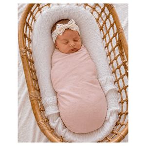Dusty Pink Bamboo Stretch Swaddle Blanket