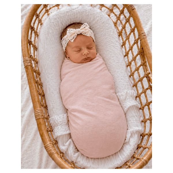 Dusty Pink Bamboo Stretch Swaddle Blanket