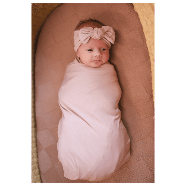Dusty Pink Bamboo Stretch Swaddle Blanket
