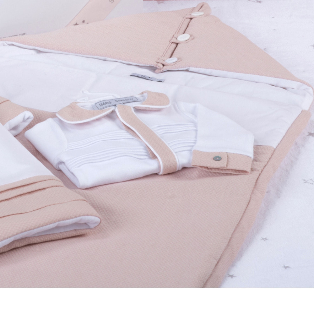 MON BEAU TROUSSEAU | Girls Dusty Rose Cotton Baby Nest (86cm) - MOOGCO Baby