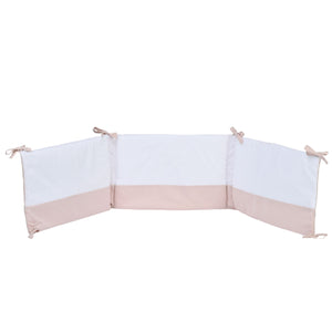 MON BEAU TROUSSEAU | Girls Dusty Rose Cotton Bed Bumper