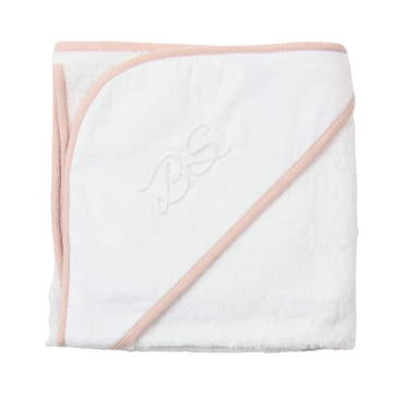 MON BEAU TROUSSEAU | Girls White & Pink Cotton Towel (70cm) - MOOGCO Baby