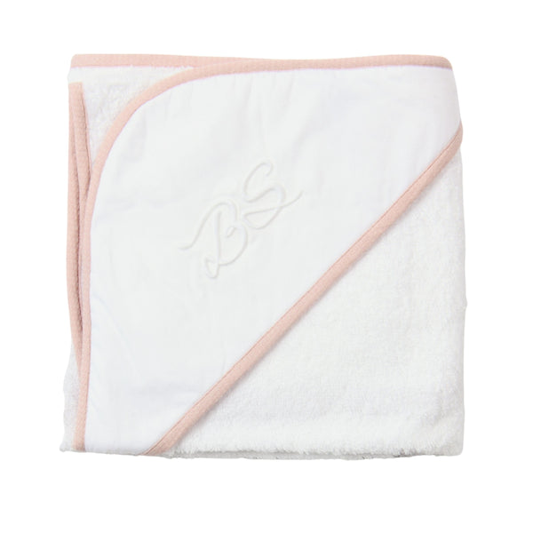 MON BEAU TROUSSEAU | Girls White & Pink Cotton Towel (70cm)