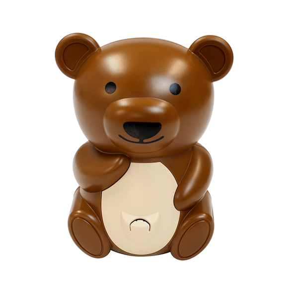 Dynarex My Bear Pediatric Compressor Nebulizer in angle view, ideal for baby grooming and hygiene needs.