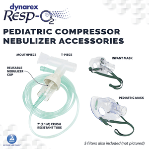 Dynarex My Bear Pediatric Compressor Nebulizer for kids, designed for grooming and hygiene, shown from angle 5.