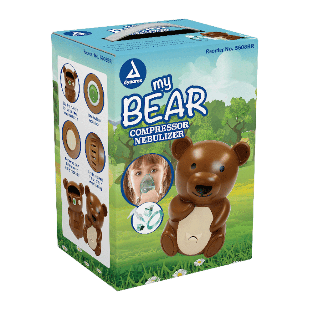 Dynarex My Bear Pediatric Compressor Nebulizer for kids' grooming and hygiene needs.