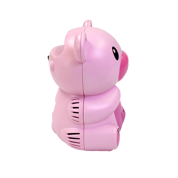 Dynarex My Piggy Pediatric Compressor Nebulizer at an angle, perfect for children's grooming and hygiene needs.