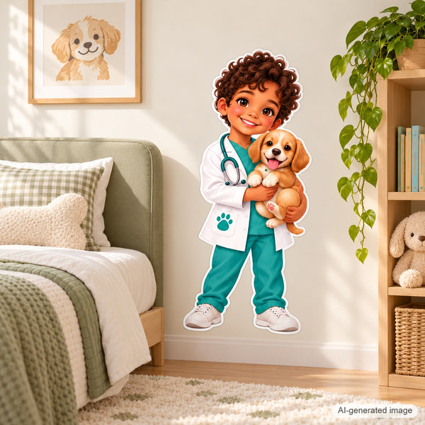 Personalized Veterinarian Wall Decal from Photo, Dream Job Sticker, image 6