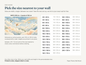 Watercolor Paper Planes Wall Mural, image 5