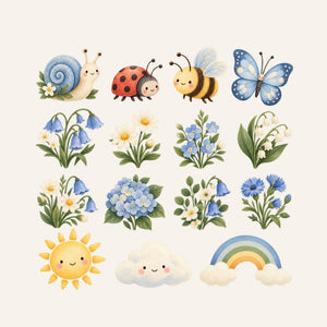Bluebell Garden Wall Decals, Set of 15, image 3