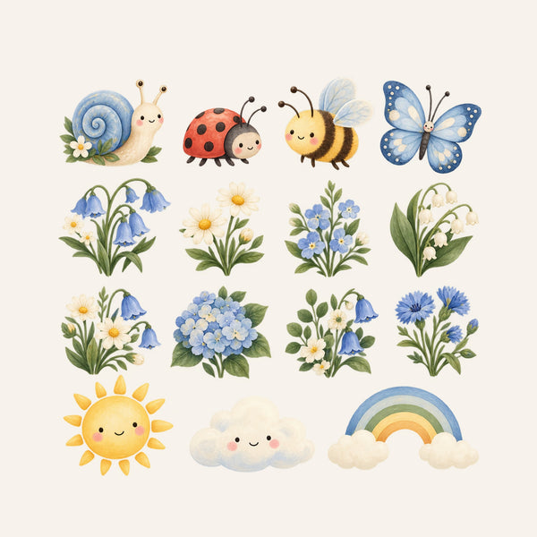Bluebell Garden Wall Decals, Set of 15, image 3