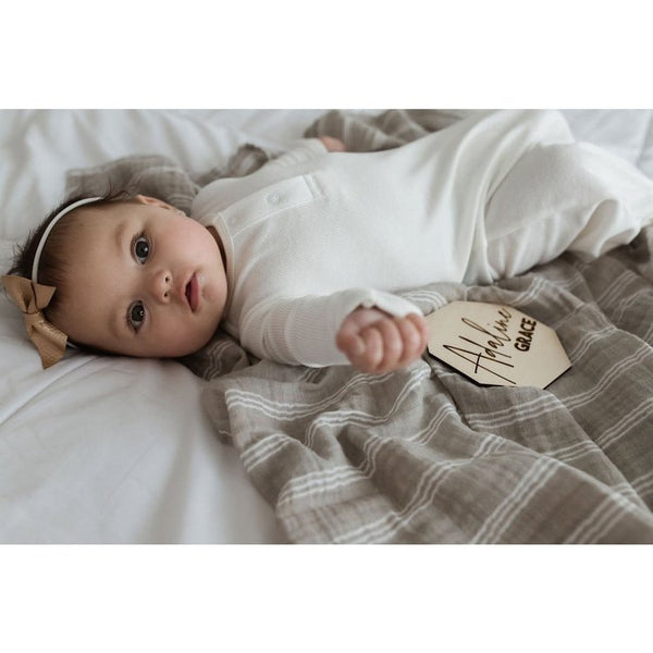 Organic Cotton Baby Swaddle Blanket - Desert Mist