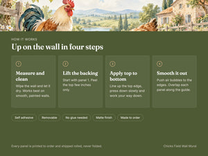 Watercolor Chicks Field Farm Wall Mural, image 9