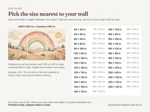 Watercolor Big Rainbow Meadow Wall Mural, image 4