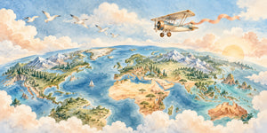 Watercolor World Explorer Wall Mural, image 3