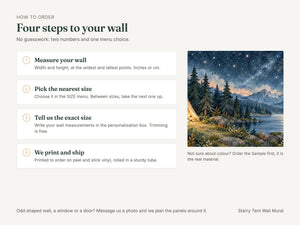 Watercolor Starry Tent Camping Wall Mural, image 6