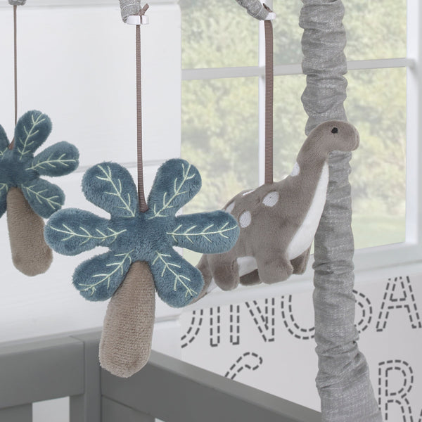 Baby-Saurus Gray Brontosaurus and Palm Tree Musical Mobile