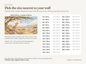 Watercolor Cheetah Cub Safari Wall Mural, image 5