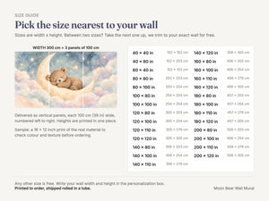 Watercolor Moon Bear Wall Mural, image 5