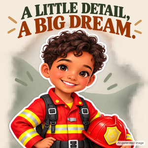 Personalized Firefighter Wall Decal from Photo, Dream Job Sticker, image 12