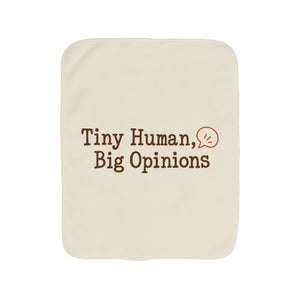Tiny Human, Big Opinions burp cloth