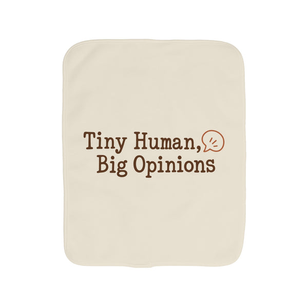 Tiny Human, Big Opinions burp cloth