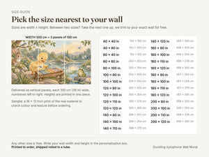 Watercolor Duckling Xylophone Wall Mural, image 5
