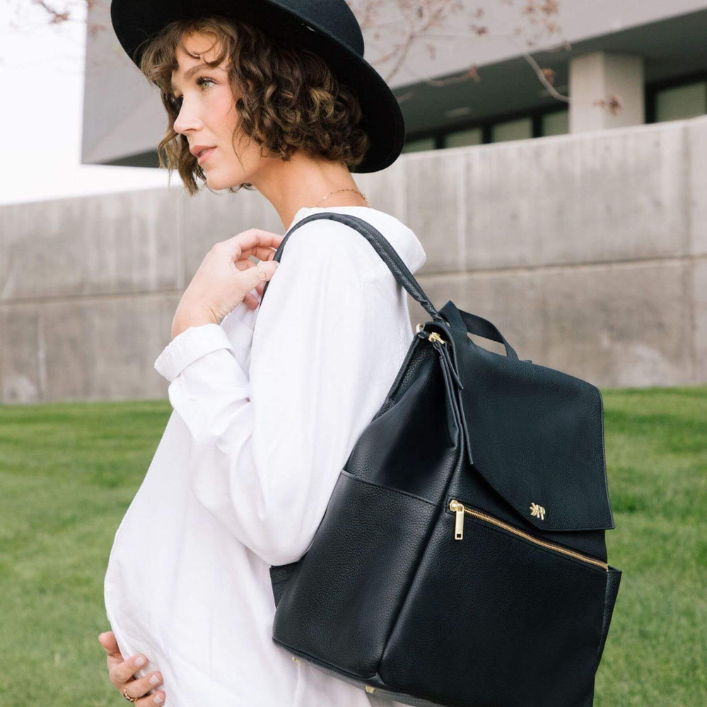 Freshly Picked Ebony Classic Diaper Bag II (Open Box) for Parents