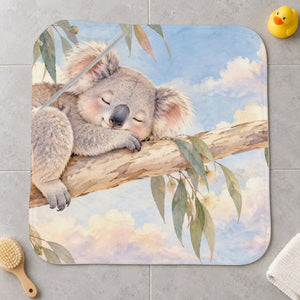 Sleepy Koala kids hooded bath towel laid flat