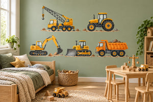 Construction Truck Wall Decals, Set of 5, image 3