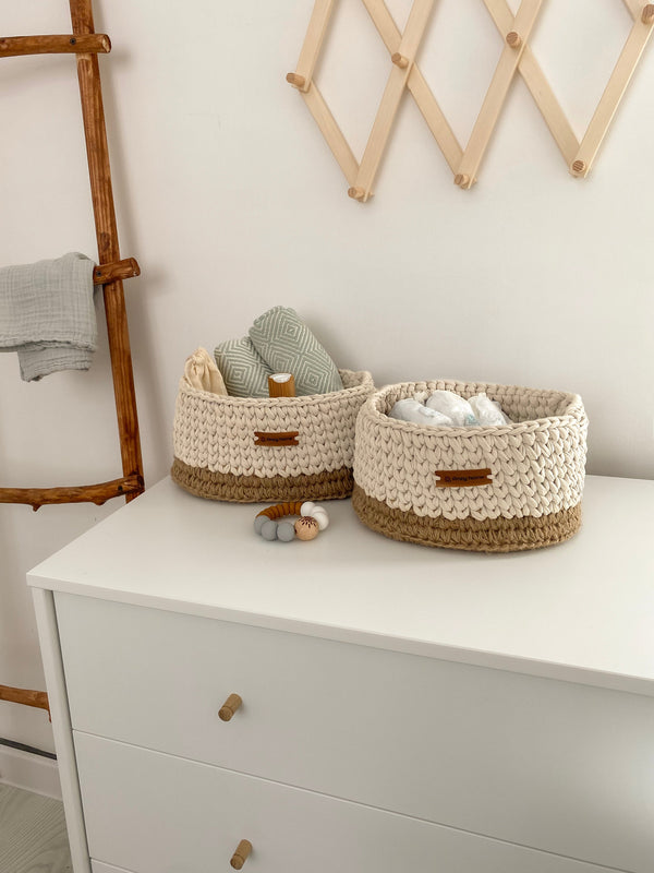 Diaper Caddy with Jute Accent