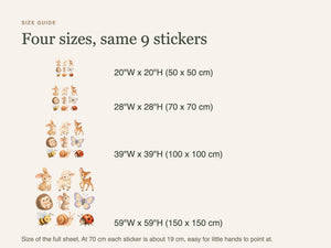 Baby Meadow Animal Wall Decals, Set of 9, image 5