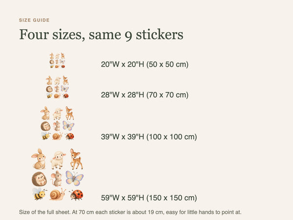 Baby Meadow Animal Wall Decals, Set of 9, image 5