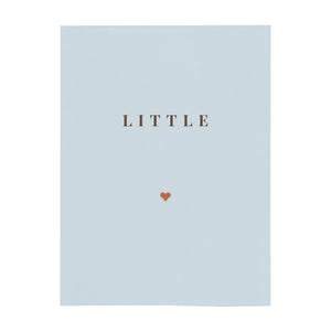 Personalize the Little Name minky baby blanket in sky with your baby's name