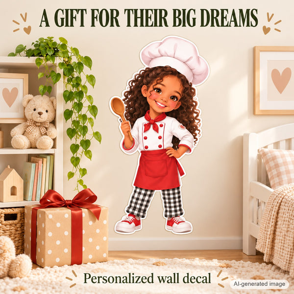 Personalized Chef Wall Decal from Photo, Dream Job Sticker, image 9