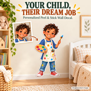 Personalized Artist Wall Decal from Photo, Dream Job Sticker, image 2