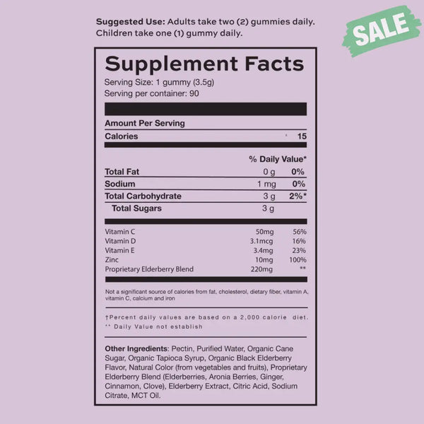 Elderberry Immunity Gummies Health & Beauty