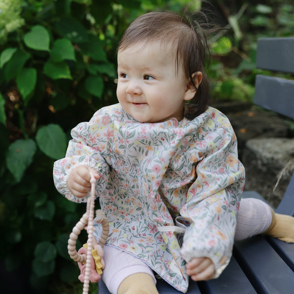 Mushie Long Sleeve Bib water resistant 6 to 24 months