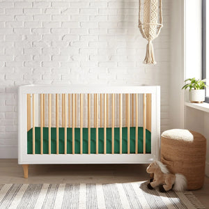 Cooling bamboo crib fitted sheet at angle 18, perfect for a comfortable and breathable baby sleep environment.