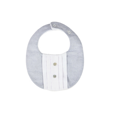 ENY | Baby Boys Blue Striped Cotton Bib - MOOGCO Baby
