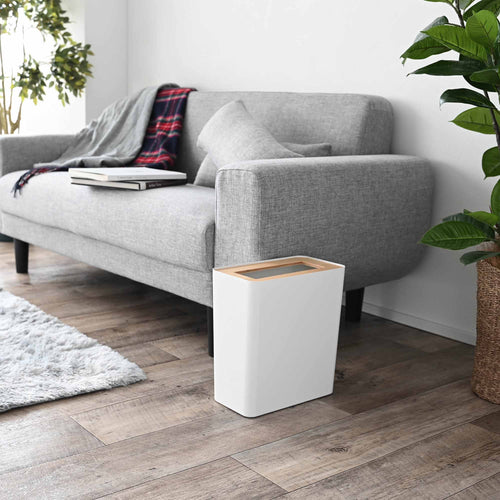Trash Can - Rectangle - Steel + Wood