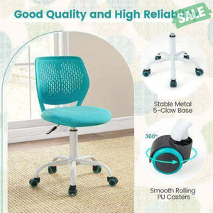 Ergonomic Children Study Chair with Adjustable Height-Turquoise
