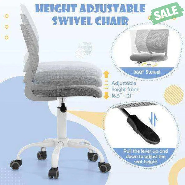 Ergonomic Children Study Chair with Adjustable Height-Gray