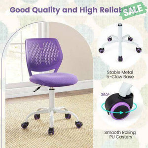 Ergonomic Children Study Chair with Adjustable Height-Purple