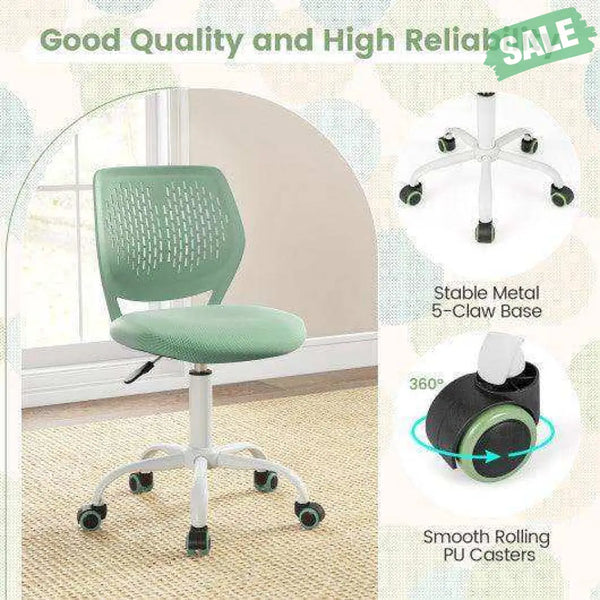 Ergonomic Children Study Chair with Adjustable Height-Green