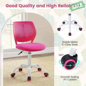 Ergonomic Children Study Chair with Adjustable Height-Pink