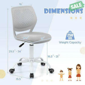 Ergonomic Children Study Chair with Adjustable Height-Gray